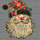 Christmas Gold Santa Faux Glitter Ready to Press Transfer DTF Transfer Sublimation Transfer