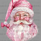 Retro Pink Santa Ready to Press Transfer DTF Transfer Sublimation Transfer