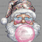 Retro Pink Disco Santa Ready to Press Transfer DTF Transfer Sublimation Transfer