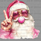 Pink Santa Bubblegum Ready to Press Transfer DTF Transfer Sublimation Transfer