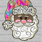 Christmas Dark Colorful Santa Ready to Press Transfer DTF Transfer Sublimation Transfer