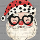 Christmas Santa with Glasses Ready to Press Transfer DTF Transfer Sublimation Transfer