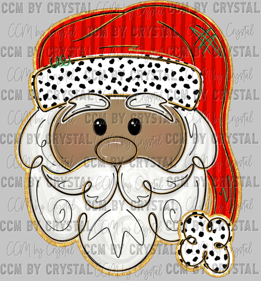 Christmas Dark Santa Ready to Press Transfer DTF Transfer Sublimation Transfer