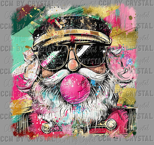 Santa Nutcracker Bubble Christmas Ready to Press Transfer DTF Transfer Sublimation Transfer