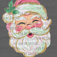 Santa Faux Fake Glitter Christmas Ready to Press Transfer Instant Peel DTF Transfer