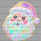Colorful Santa Christmas Faux Glitter Ready to Press Transfer DTF Transfer Sublimation Transfer