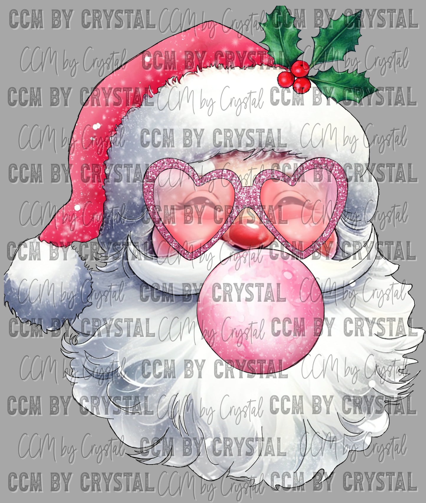 Christmas Santa Bubble Ready to Press Transfer DTF Transfer