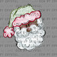 Santa Christmas Winter Faux Glitter Ready to Press Transfer DTF Transfer Sublimation Transfer