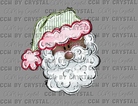 Santa Christmas Winter Faux Glitter Ready to Press Transfer DTF Transfer Sublimation Transfer
