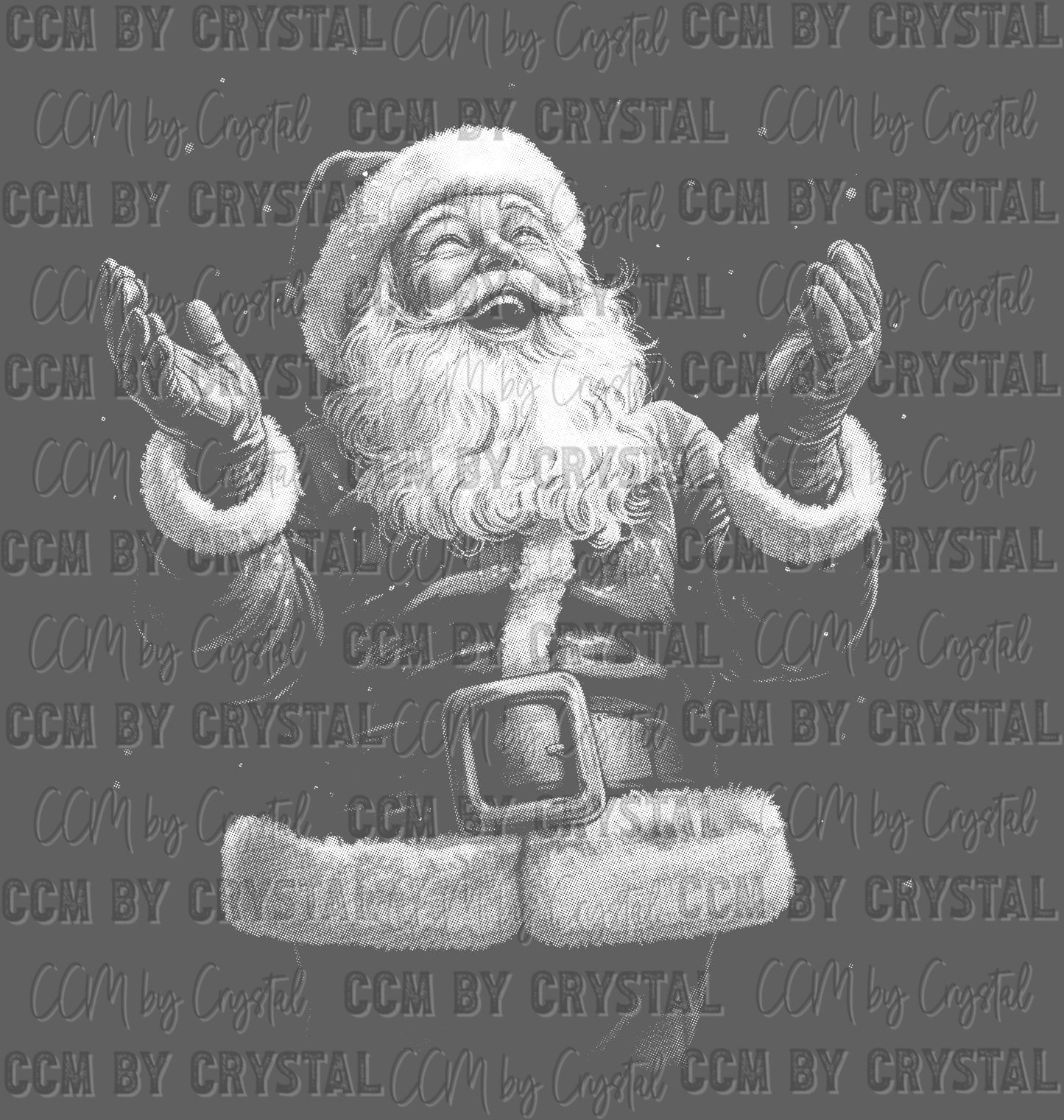 Santa Joy Christmas Ready to Press Transfer Instant Peel DTF Transfer