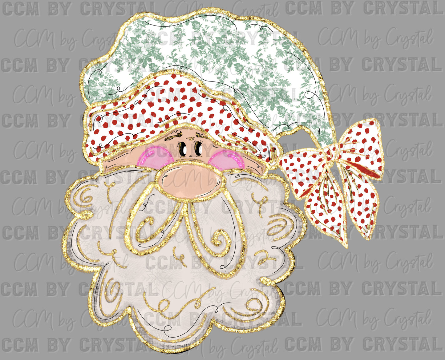 Santa Christmas Ready to Press Transfer DTF Transfer Sublimation Transfer
