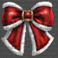 Santa Bow Christmas Ready to Press Transfer DTF Transfer