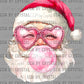 Christmas Bubblegum Santa UV DTF Transfer Sticker Ready to Apply