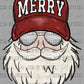 Santa in a Trucker Hat Christmas Ready to Press Transfer DTF Transfer Sublimation Transfer