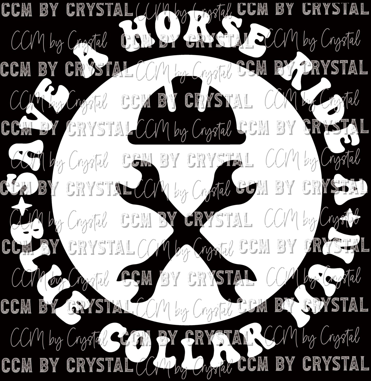 Copy of Save A Horse Ride A Blue Collar Man White Ready To Press Transfer DTF Sublimation