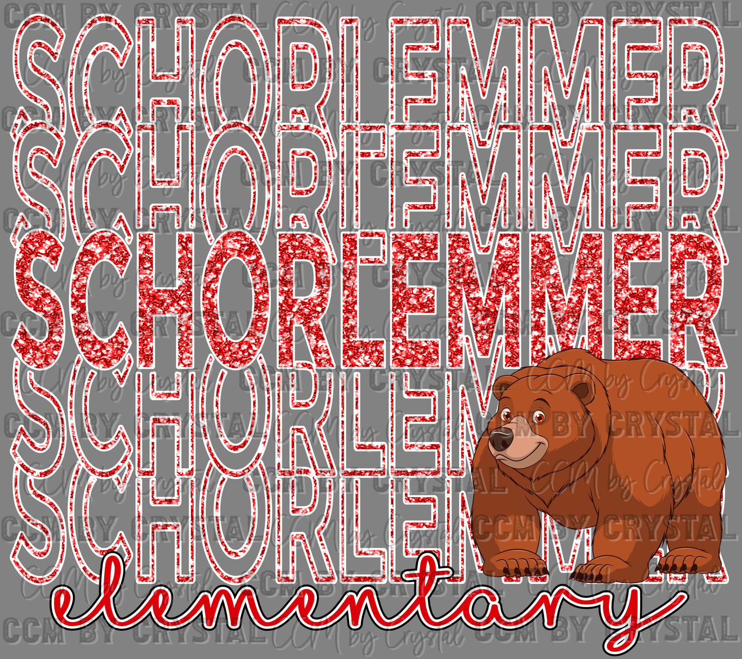 Victoria Schorlemer Elementary Faux Glitter Ready to Press Transfer DTF Transfer