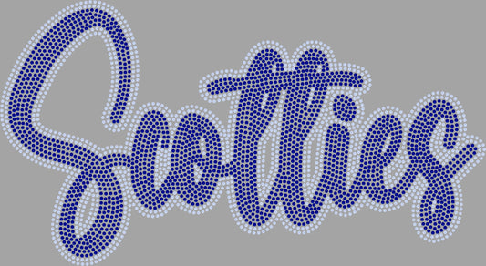 Scotties 2-Color Approximately 11" wide Spangle Transfer