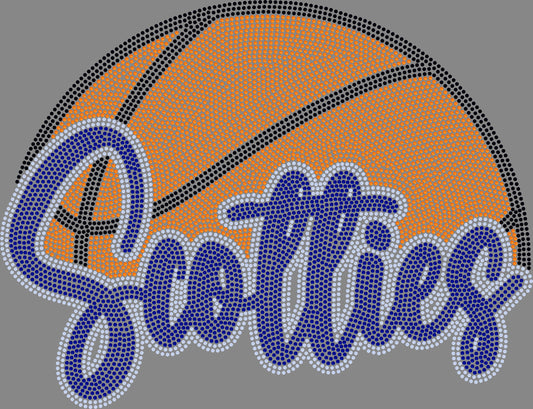 Scotties Basketball Approximately 11" wide Spangle Transfer