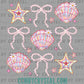 Seashells Bows Coquette Ready to Press Transfer DTF Transfer Sublimation Transfer