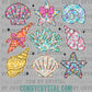 Seashells Beach Summer Summertime Ready to Press Transfer DTF Transfer Sublimation Transfer