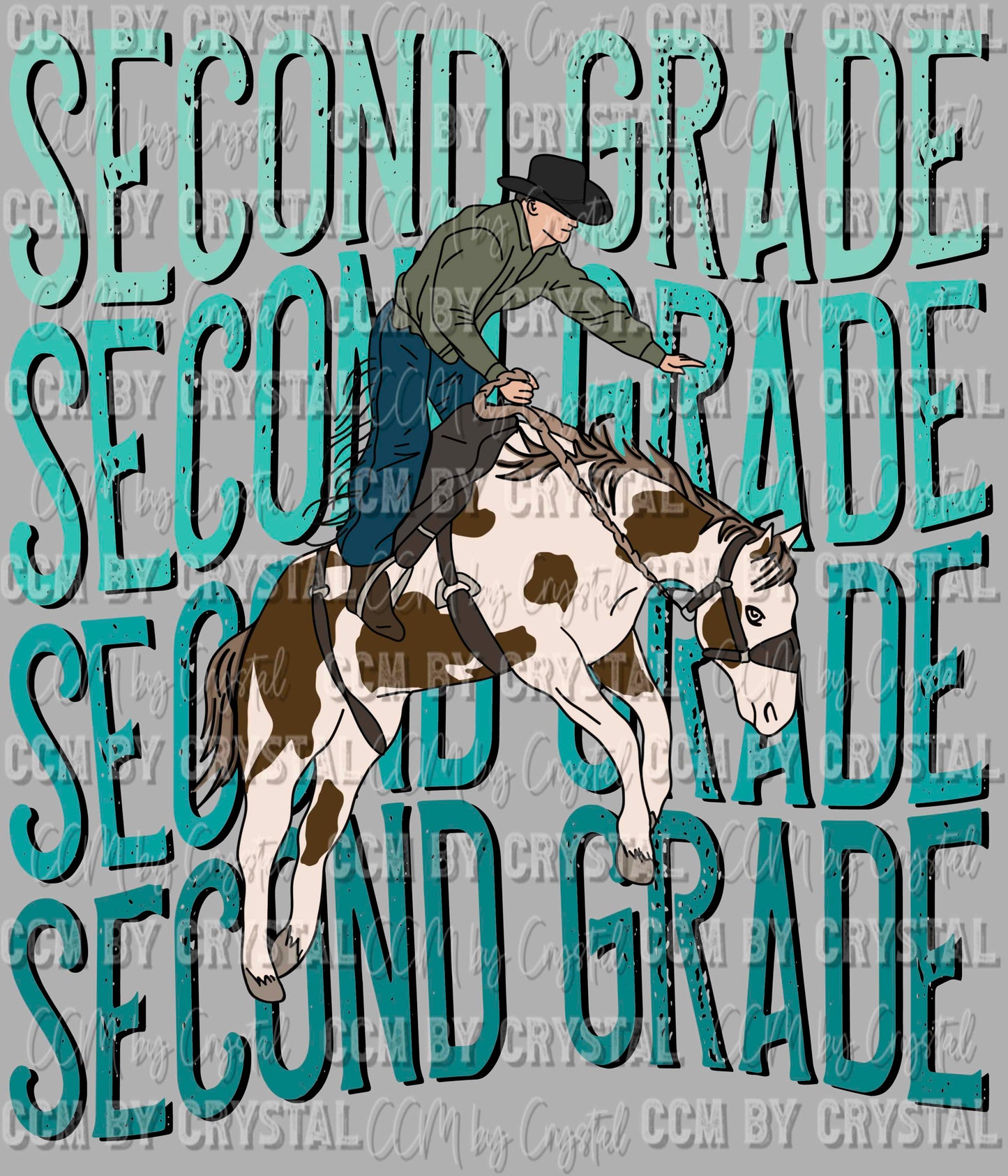Second Grade Cowboy Western Rodeo Ready to Press Transfer