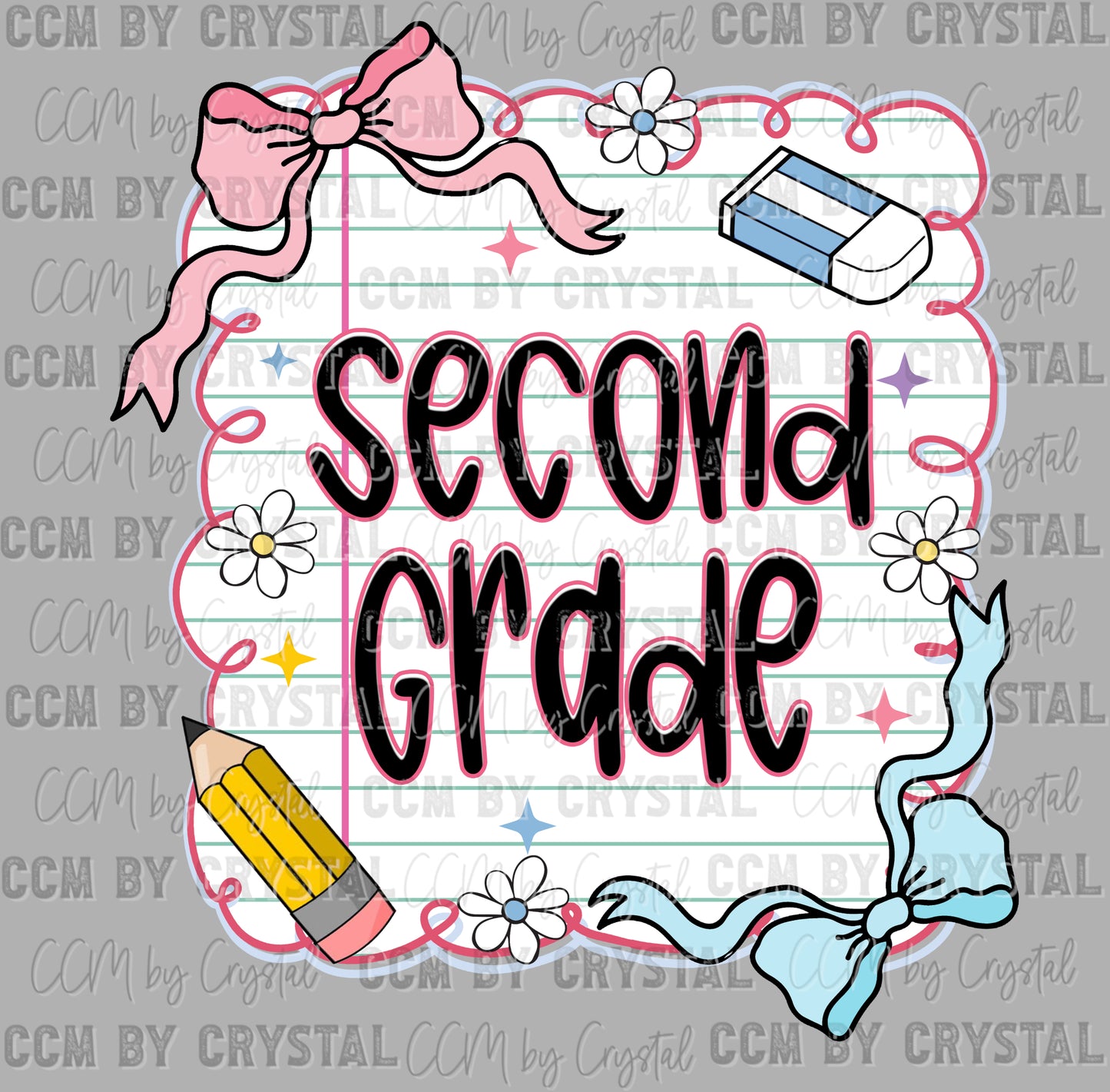 Second Grade Back to School Ready to Press Transfer DTF Transfer Sublimation Transfer
