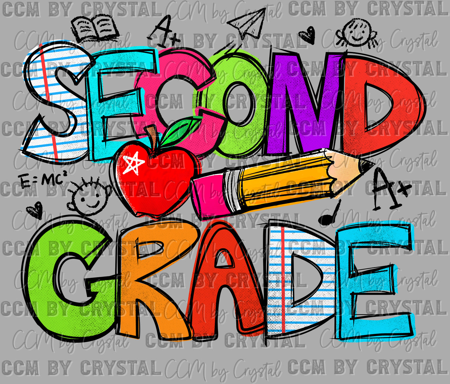 Second Grade Ready to Press Transfer DTF Transfer Sublimation Transfer