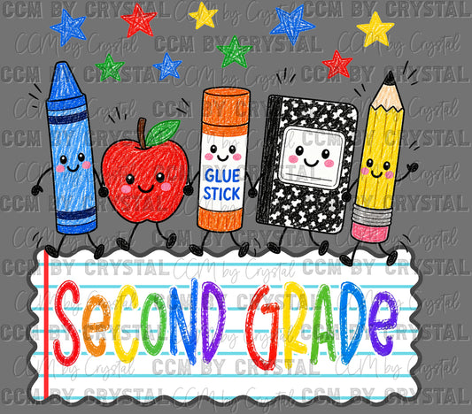2nd Second Back to School Ready to Press DTF Transfers Sublimation Transfers