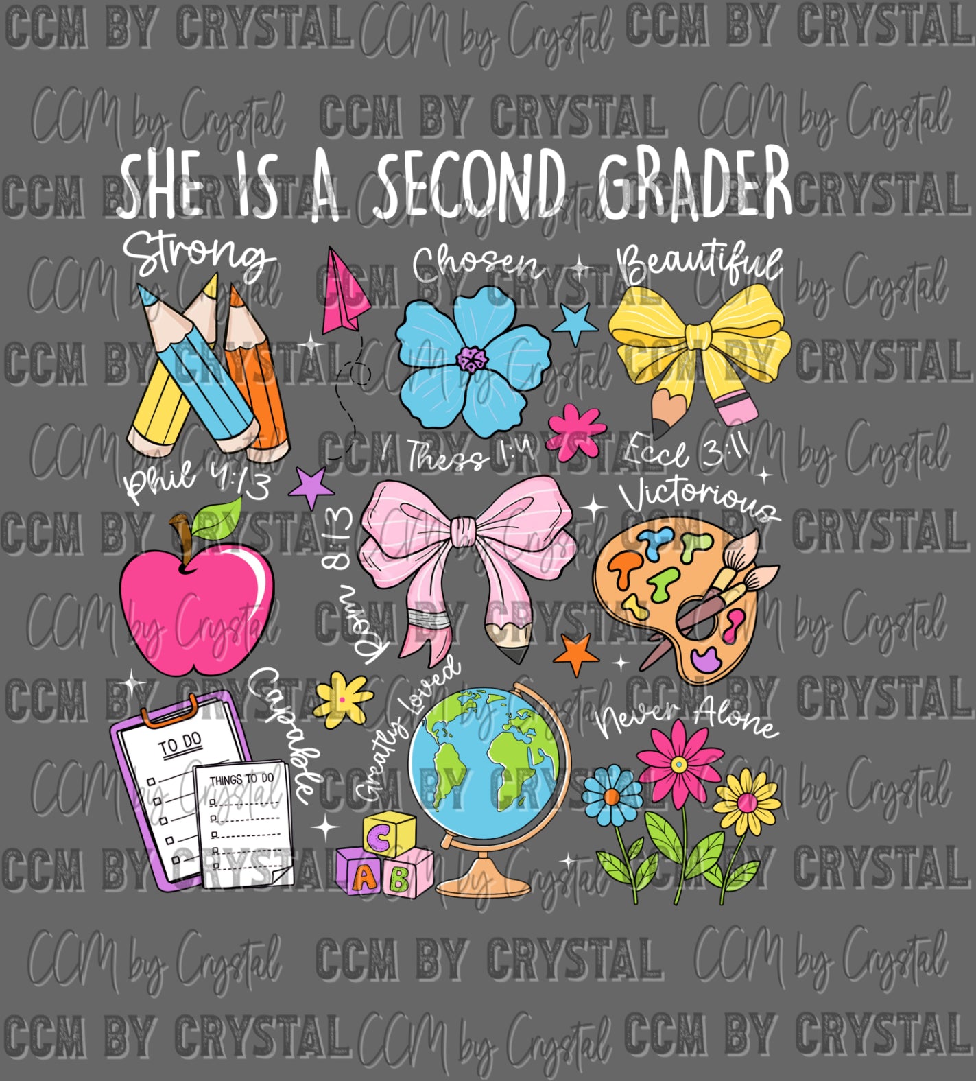 She is A Second Grader Ready to Press Transfer DTF Transfer