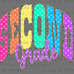 Second Grade Colorful Back to School Back to School Ready to Press DTF Transfers Sublimation Transfers