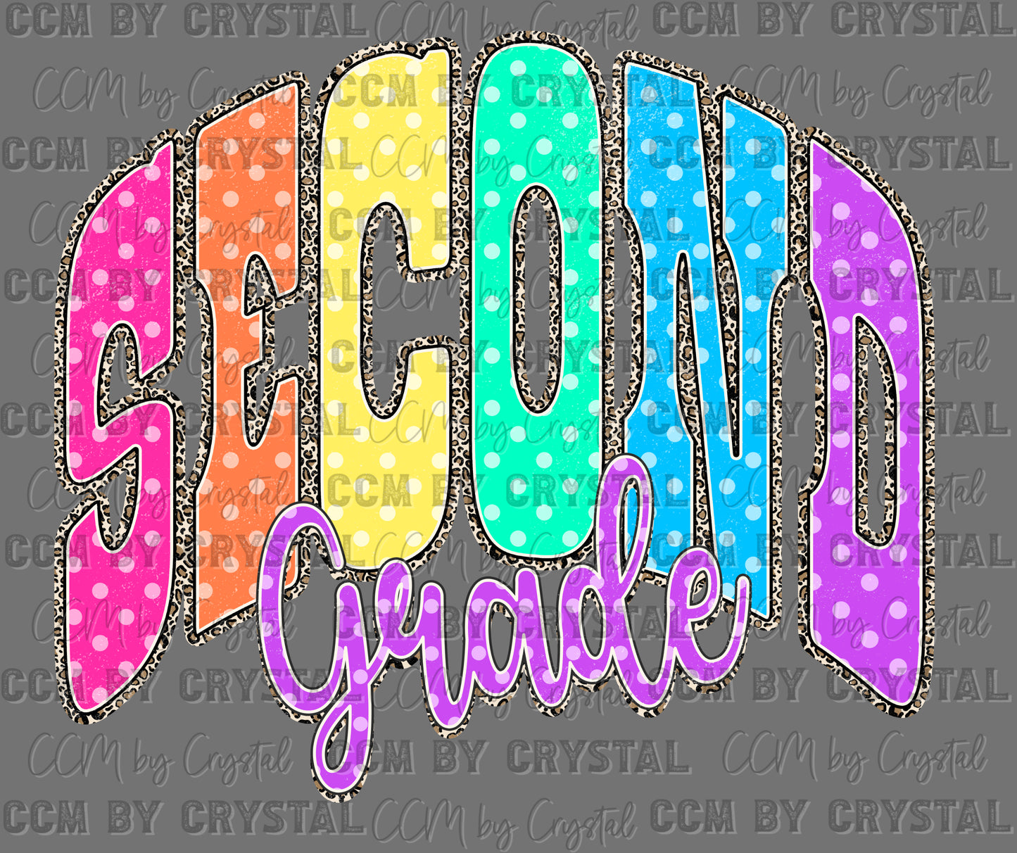 Second Grade Colorful Back to School Back to School Ready to Press DTF Transfers Sublimation Transfers
