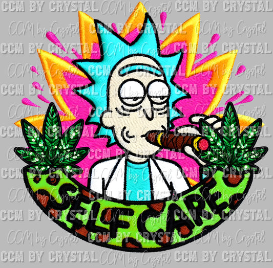 Self-Care Faux Embroidery Patch Ready to Press Transfer DTF Transfer Sublimation Transfer