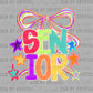 Senior Back to School Colorful Ready to Press Transfer DTF Transfer Sublimation Transfer