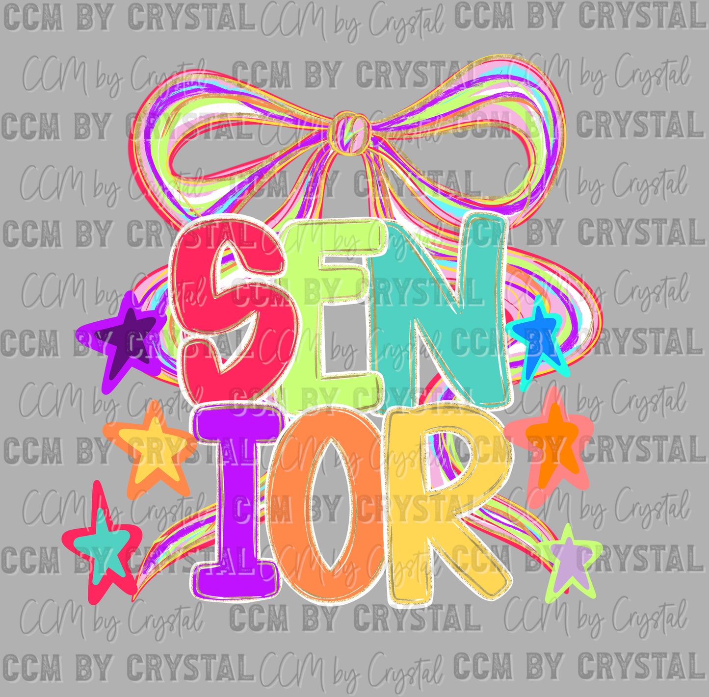 Senior Back to School Colorful Ready to Press Transfer DTF Transfer Sublimation Transfer