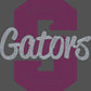 S Gator 2-Color Approximately 11" wide Spangle Transfer