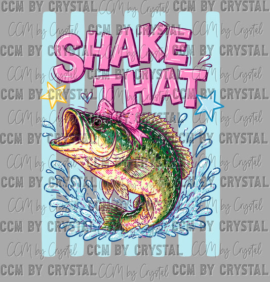 Shake That Fish Fishing Ready to Press DTF Transfers Sublimation Transfers