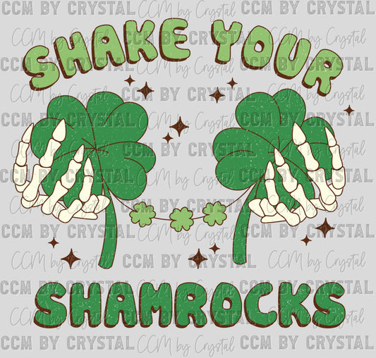 St. Patrick's Day Shake Your Shamrocks Ready to Press Transfer