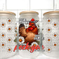 She's Beauty She's Grace She Will Peck You in the Face Chicken UV Transfer 16oz Libby Glass Can Wrap Ready to Apply