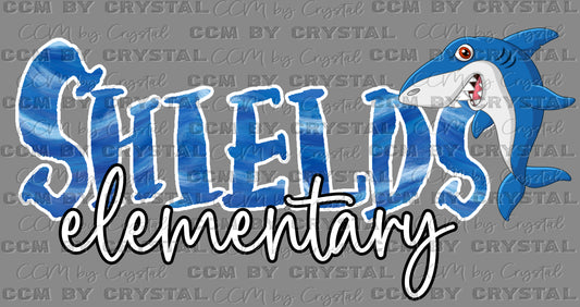 Victoria Shields Sharks Ready to Press Transfer DTF Transfer Sublimation Transfer