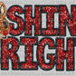 Shine Bright Reindeer Christmas Ready to Press DTF Transfer Sublimation Transfer