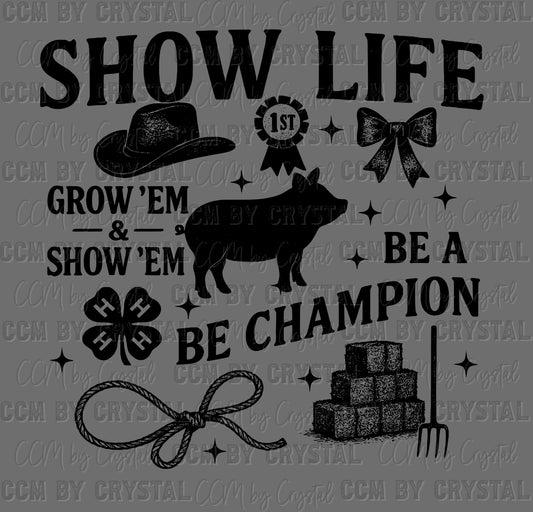 Show Life Western Rodeo Ready to Press Instant Peel DTF Transfers Sublimation Transfers