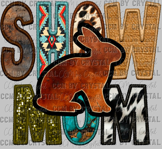 Show Mom Stock Show Rabbit Ready to Press Transfer DTF Transfer Sublimation Transfer