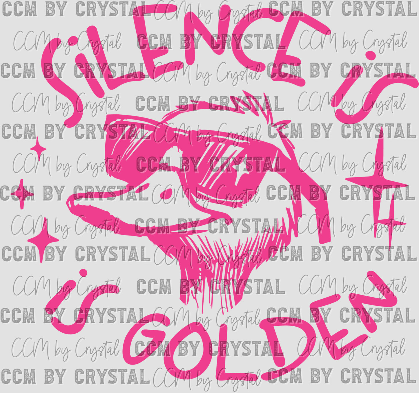 Pocket to Silence is Golden Duct Tape is Silver Pink Ready to Press Transfer DTF Transfer Sublimation Transfer