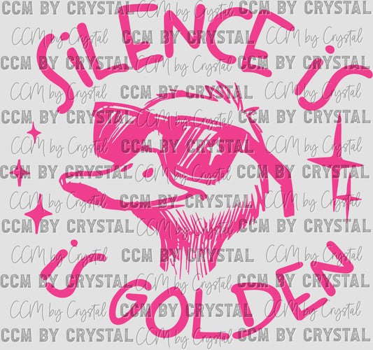 Pocket to Silence is Golden Duct Tape is Silver Pink Ready to Press Transfer DTF Transfer Sublimation Transfer