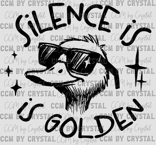 Pocket to Silence is Golden Duct Tape is Silver Black Ready to Press Transfer DTF Transfer Sublimation Transfer