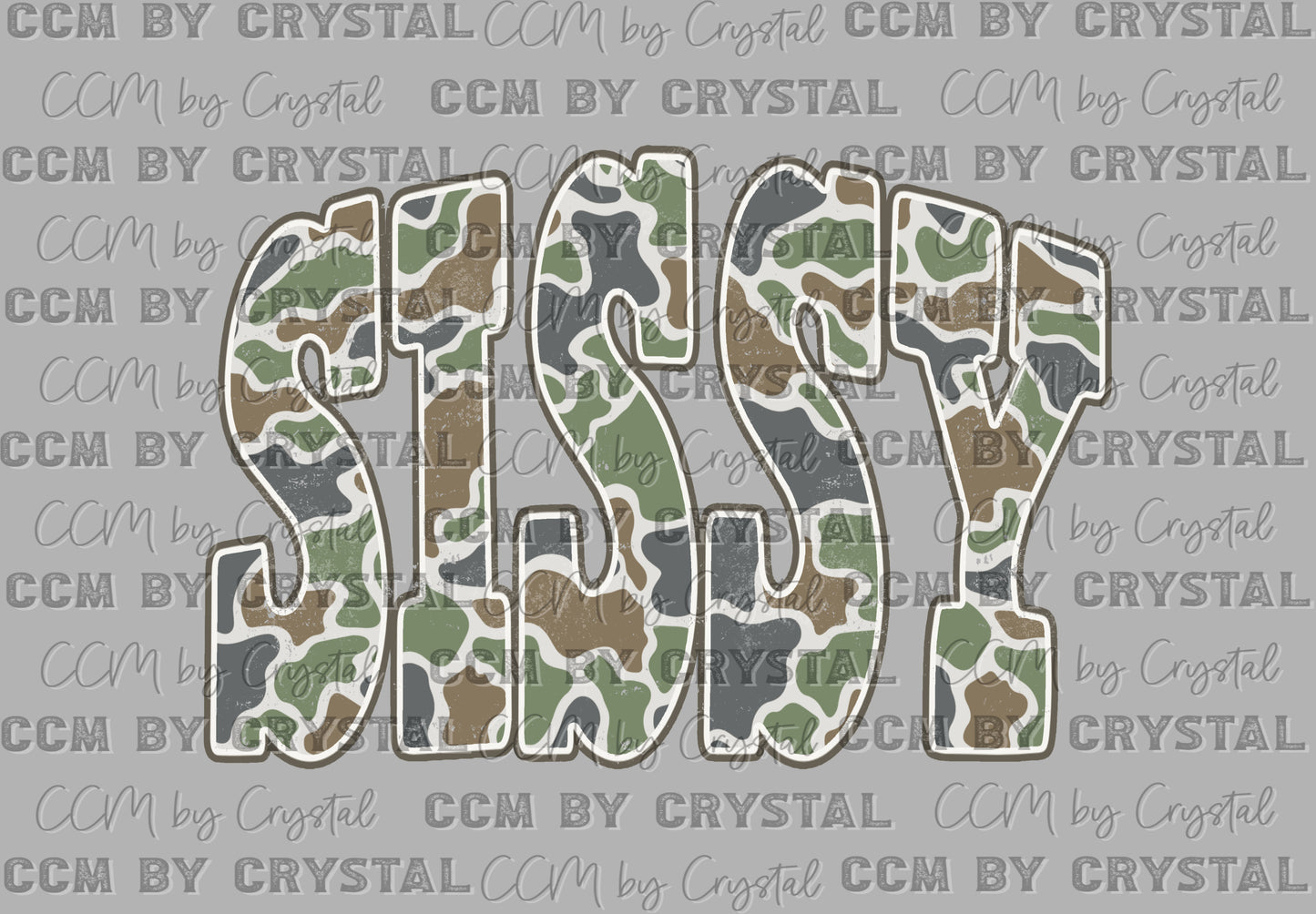 Camo Sissy Ready to Press Instant Peel DTF Transfers Sublimation Transfers