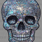 Faux Rhinestone Skeleton Skull Ready to Press Transfer DTF Transfer Sublimation Transfer