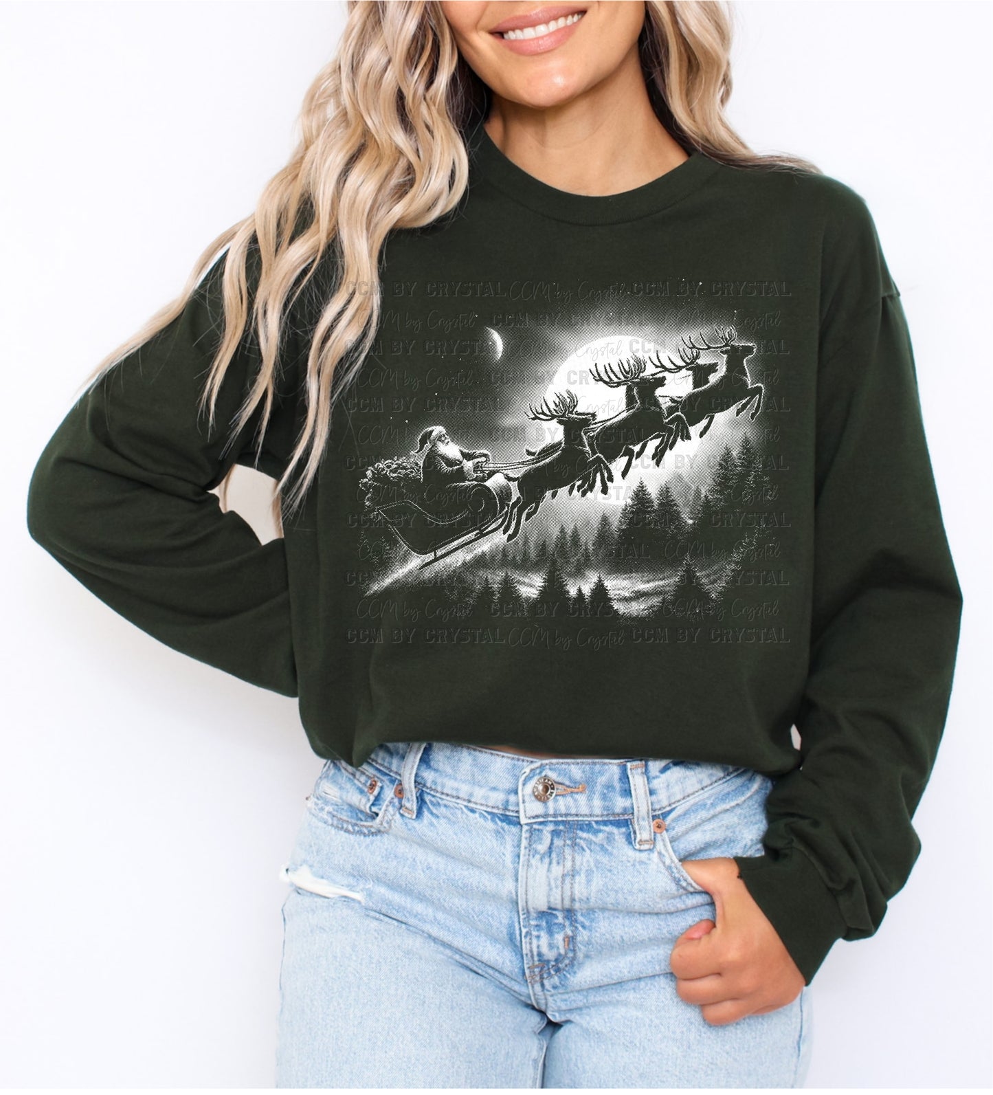 Sleigh Woods Christmas T Shirt, Long Sleeve, Sweatshirt