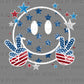 USA 4th of July Smile  Ready to Press DTF Transfers