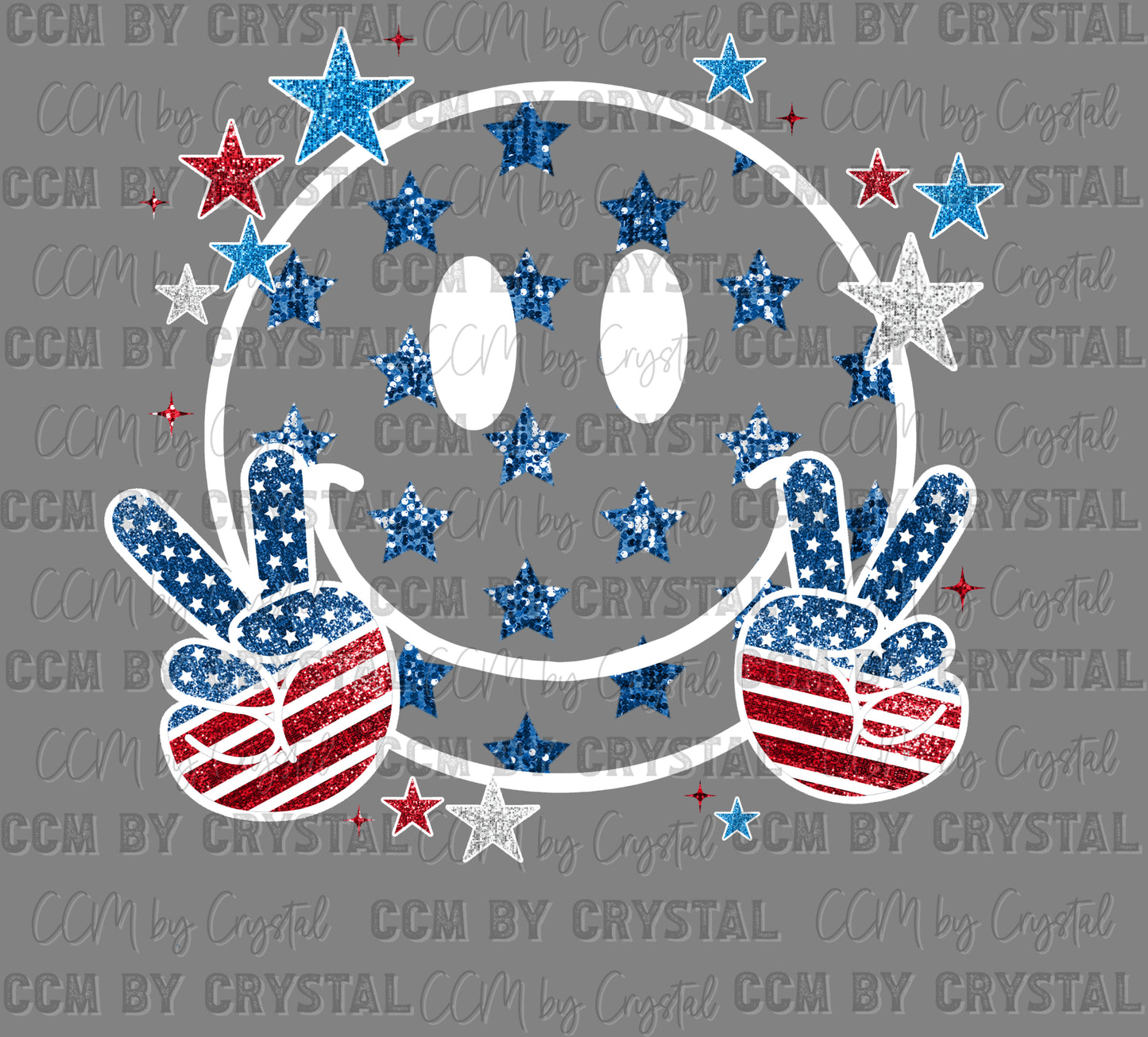 USA 4th of July Smile  Ready to Press DTF Transfers
